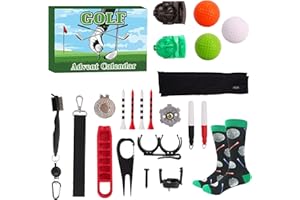Calendrier de l'Avent 2025 pour homme – Boîte de compte à rebours de 24 jours avec accessoires et outils de golf amusants, ca