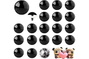 Vanblue 20pcs 30mm Upgraded Safety Eyes for Crocheting Amigurumi Eyes for Crochet Animals with Washers Craft Eyes Doll Eyes Stuffed Animal Eyes Gift for Crochet Lovers Halloween Decorations
