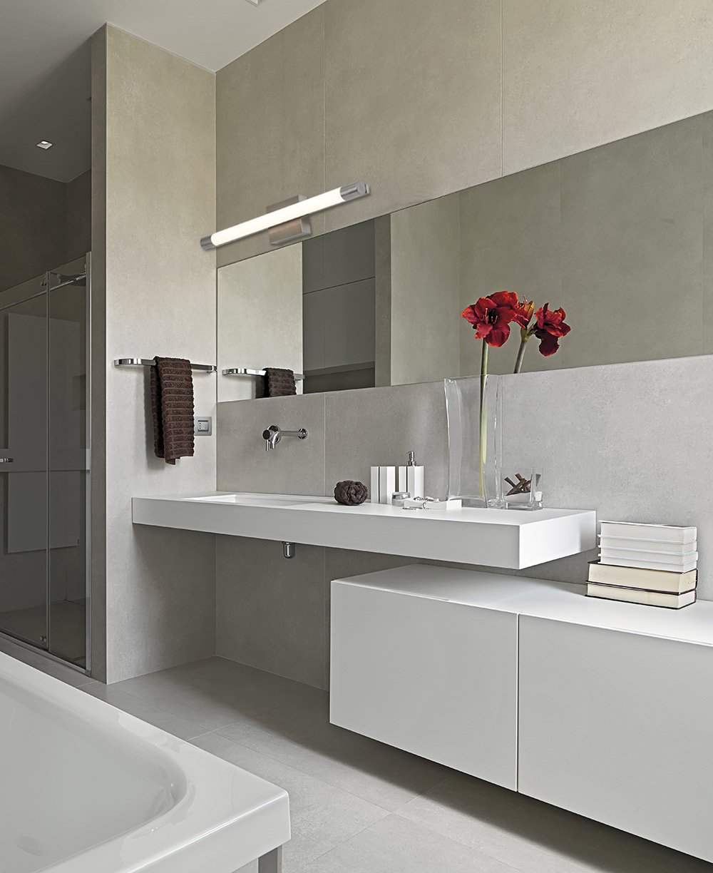 Vanity Lights Tools Home Improvement Contemporary Sleek Dimmable Led Cylinder Bar Design New Slim Line Modern Frosted Bathroom Vanity Light Fixture Vertical Or Horizontal Tube Wall Sconce 3000k Warm White 18