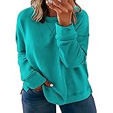 ForHailey Women's Plus Size Casual Crew Neck Sweatshirt Loose Soft Long Sleeve Pullover Tops XL-6XL