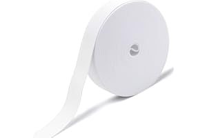 RIUNBB White Elastic Bands for Sewing - Waistband Elastic 1 inch x 15 Yards - Durable, Comfortable Stretch for Pajamas, Crafts, Waistbands & Masks