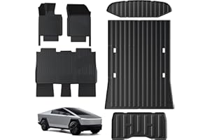 ELECFRESH Truck Bed Mat for Cybertruck Accessories, Floor Mats for Tesla Cybertruck 2024 2023, Frunk Mat Rear Sub Trunk Mat and Cargo Liner for Cybertruck