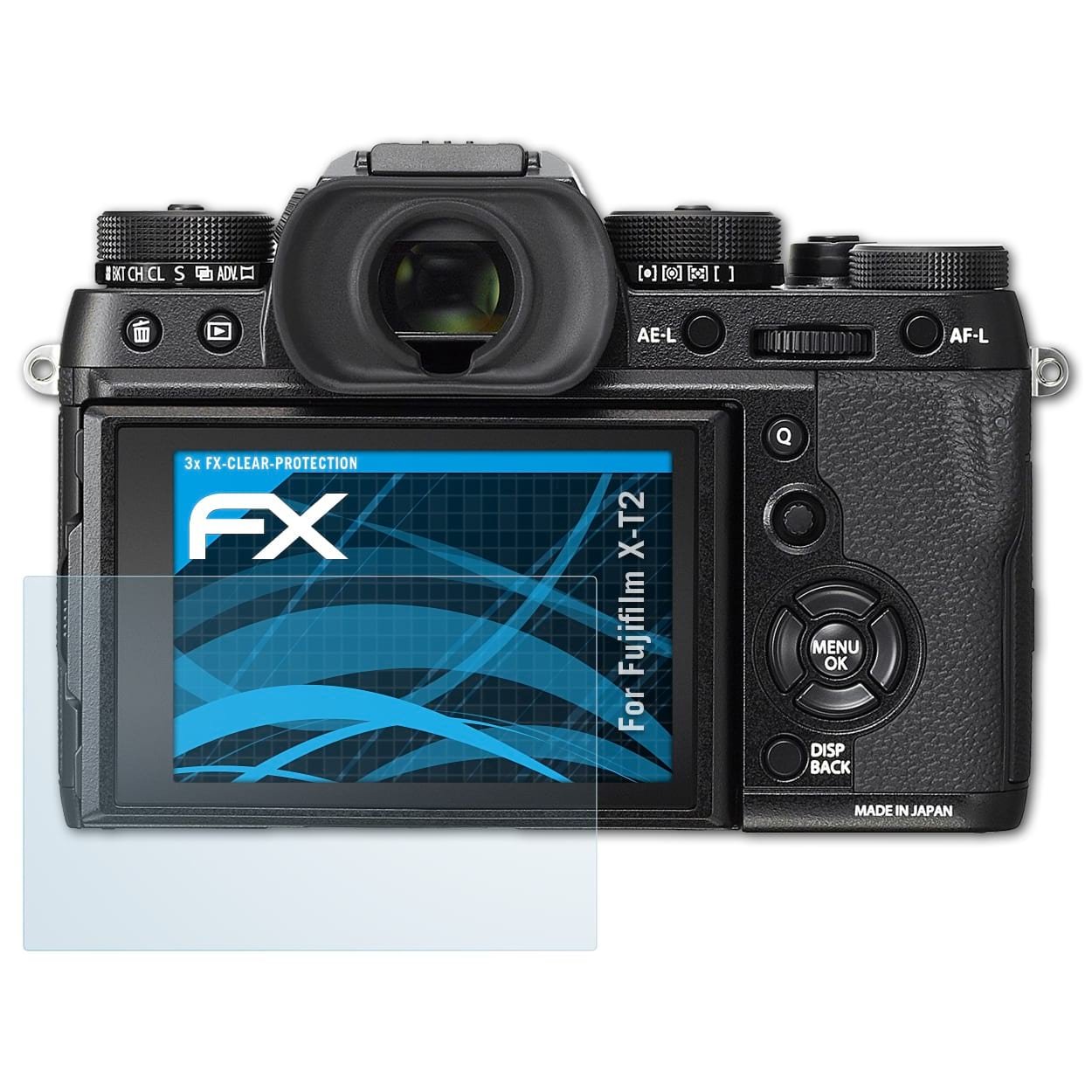 atFoliX Lámina Protectora de Pantalla Compatible con Fujifilm X-T2 ...
