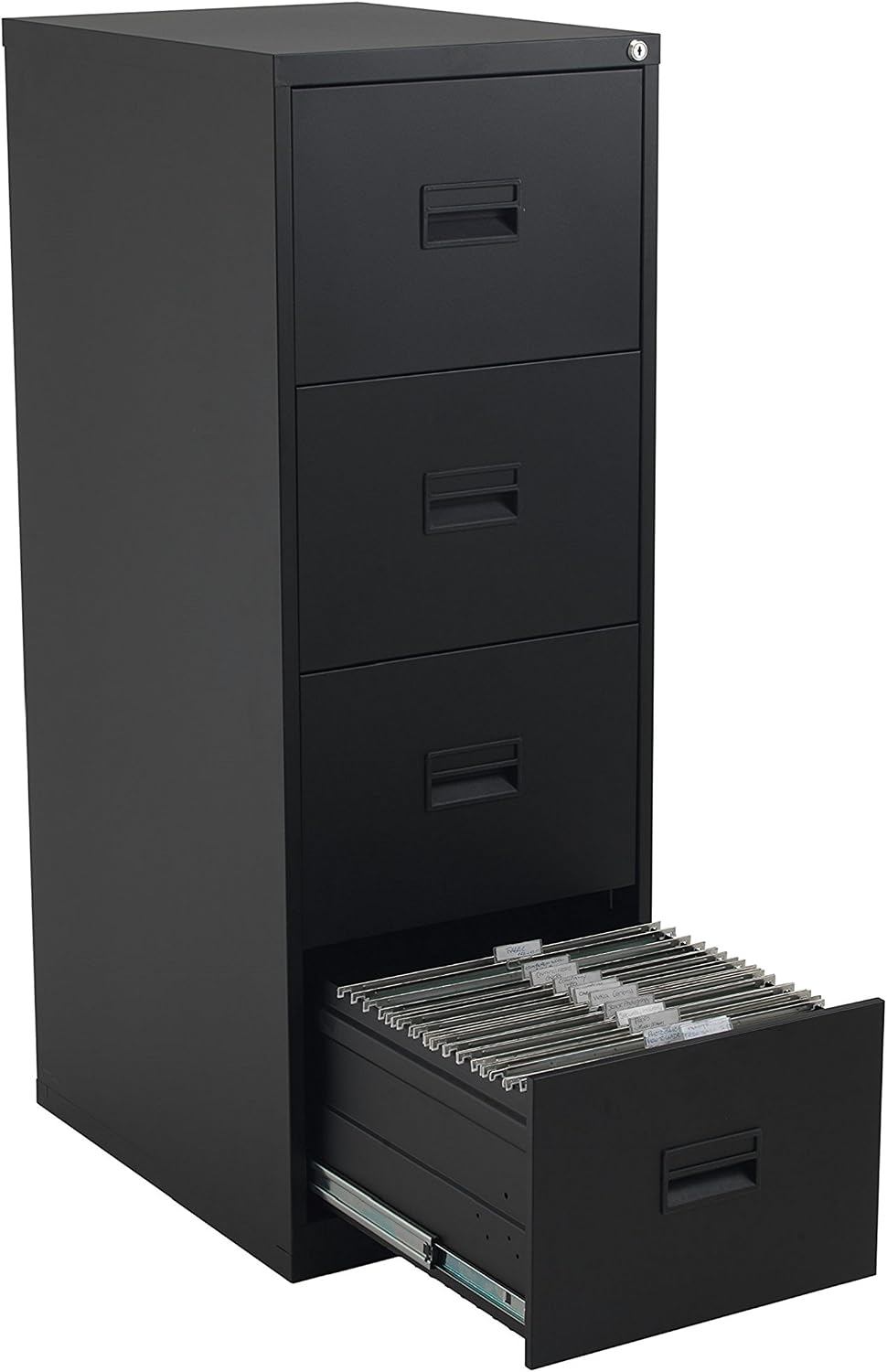 Office Hippo Heavy Duty Steel Filing Cabinet, 4 Drawer Filing Cabinet, Fully Welded Construction with 40kg Drawer Tolerance