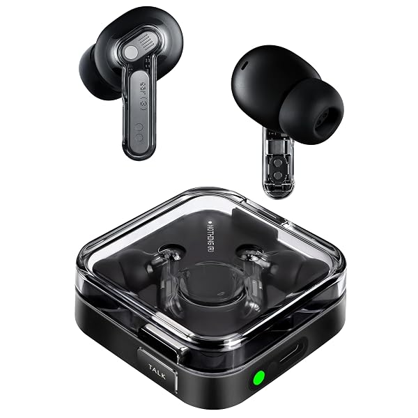 NOTHING EAR (3) WIRELESS EARBUDS SUPER MIC 45DB HYBRID ACTIVE NOISE CANCELLING BLUETOOTH HEADPHONES HI-RES 6 MICS, 12MM DYNAMIC BASS BOOST, DUAL CONNECT ANC SPORT EAR BUDS FOR IPHONE ANDROID, BLACK