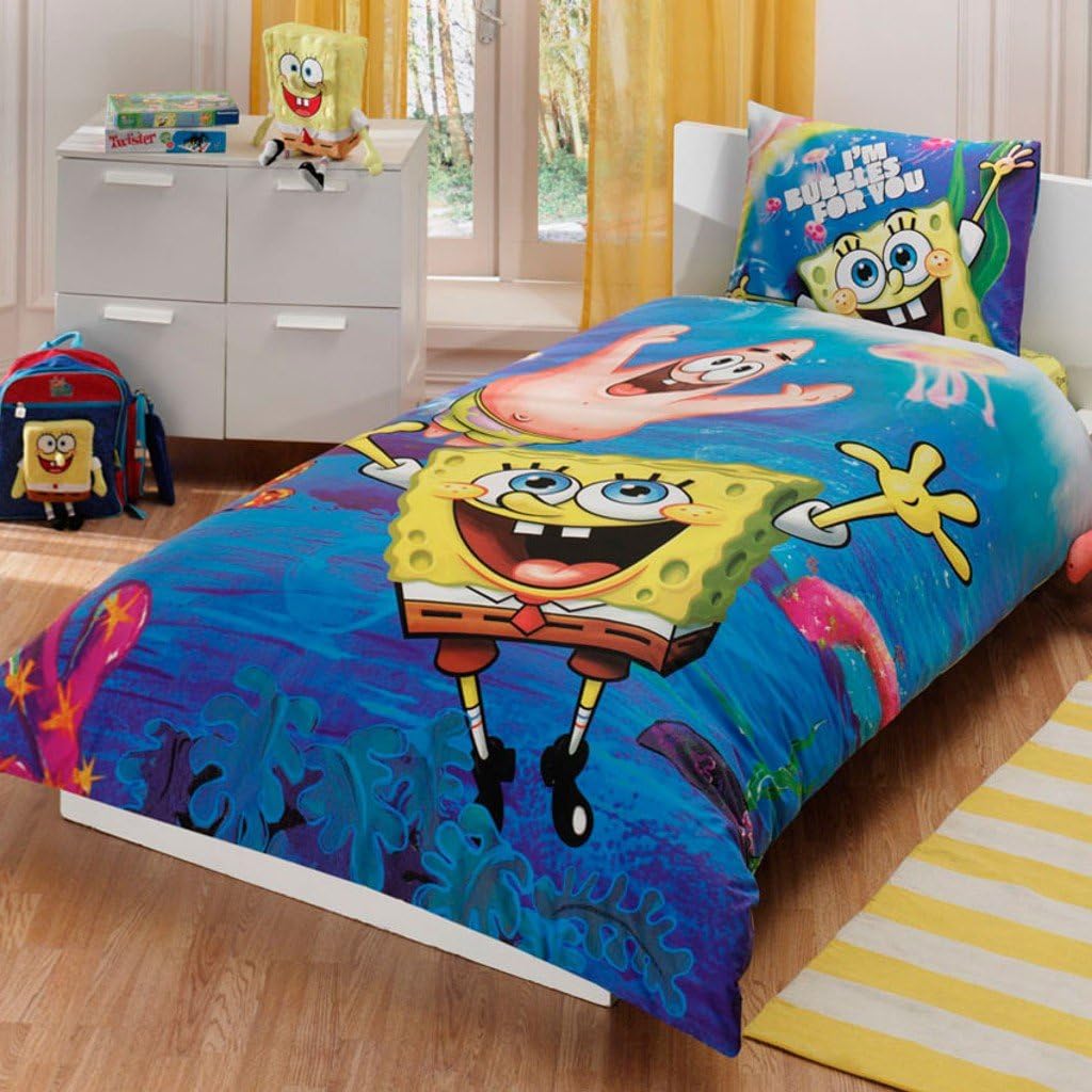 Disney Spongebob Underwater Kid's Twin Duvet/Quilt Cover Set Single