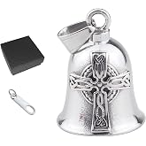 amavoler Motorcycle Bell With Motorcycle Bell hanger- bells accessory or key chain for luck on your journey.