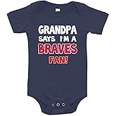 NanyCrafts' Grandpa Says I'm a Braves Fan Baby Bodysuit, Baby Braves Fan