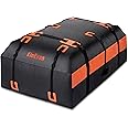 Kimevan Waterproof Rooftop Cargo Carrier, Upgrade Waterproof Design Soft Cargo Bag 15/21 Cubic feet for All Cars with/Without Rack, Includes Anti-Slip Mat, 2 Reinforced Straps (21 Cubic Feet)
