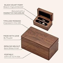 MUUJEE Engraved Ring Box (Two Become One) - Wedding