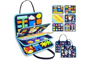 HaChicoo Busy Books for Toddlers 1-2 – Complete Toddler Busy Board, Birthday Baby Gifts | Travel Toys for Toddlers 1-3