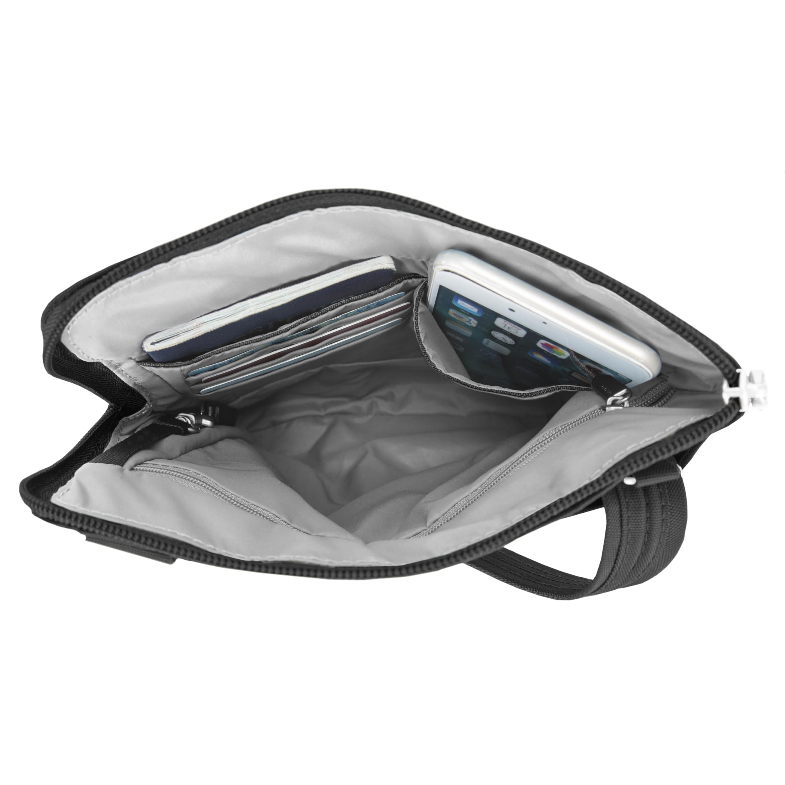 Travelon Anti-theft Classic Slim Double Zip Crossbody