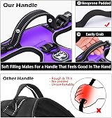 PoyPet No Pull Dog Harness Reflective Adjustable Easy Control Handle Purple S view 4