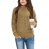 Girls' Sweaters Casual Long Sleeve Cable Knit Pullover Sweater Kids Fall Winter Crew Neck Jumper Top