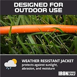 IRON FORGE CABLE 50 Ft Orange Extension Cord - 16/3