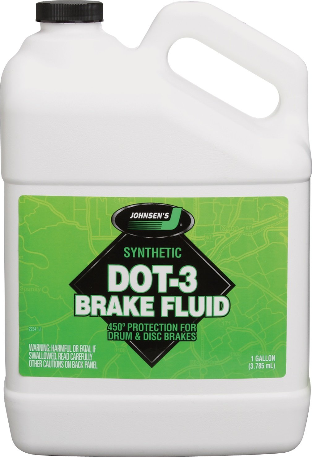 Johnsen's 22344PK Premium DOT3 Brake Fluid 1 Gallon, (Pack of 4