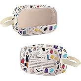 MEIKIUP Flight Attendant Gifts Air Stewardess Cosmetic Travel Bag Stewardess Aviation Makeup Pouch (Flight Attendant TMG)