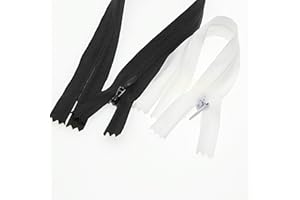 9" Invisible Nylon Zipper for DIY Tailor Sewing Craft 10 PCS/Pack (Black&White,9 inch) Leekayer