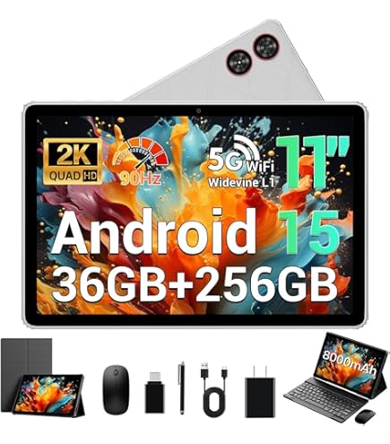 Android 15 タブレット 11インチ 32GB+256GB+2TB拡張 Amazon.com : Android 15 Tablet with Keyboard, 26GB RAM, 256GB ROM
