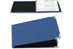3 Ring Business Check Book Binder, 100 Checks Capacity, – Checkbook Holder Portfolio for Cheque Organization with Inside Pock
