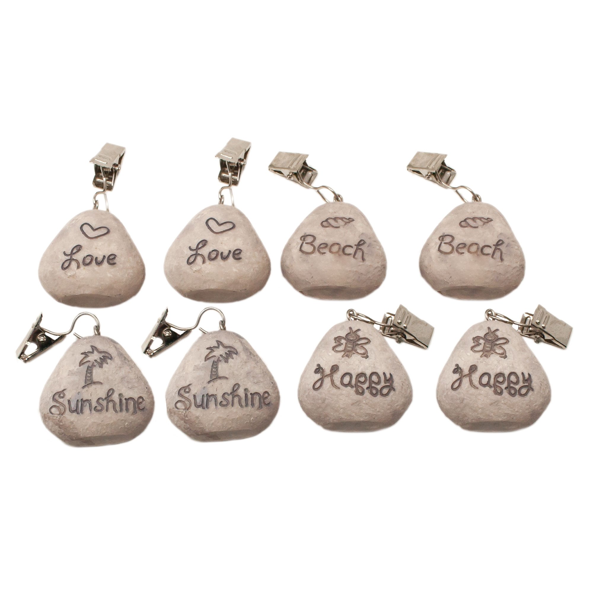 ToCi table cloth holders, tablecloth holder set, beach look with stone look | table cloth clip.