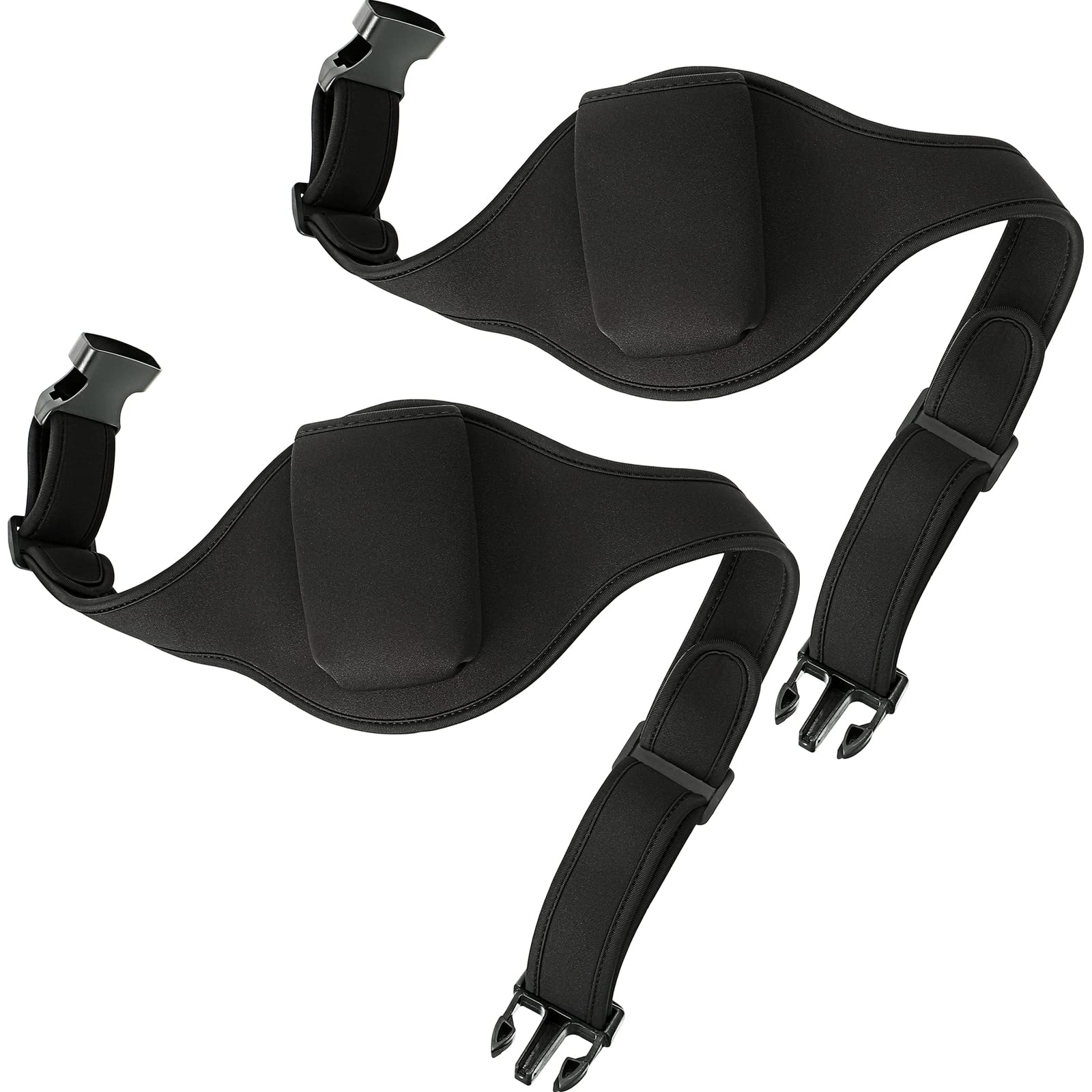 Photo 1 of Frienda 2 Pieces Mic Belt Pack Fitness Instructor Microphone Pouch Carrier Holder Adjustable Waist Bag Neoprene Sweat Absorbent Belt for Theater, Speakers Classic Black