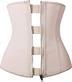 SHAPERX Women's Latex Waist Trainer Corsets Zip