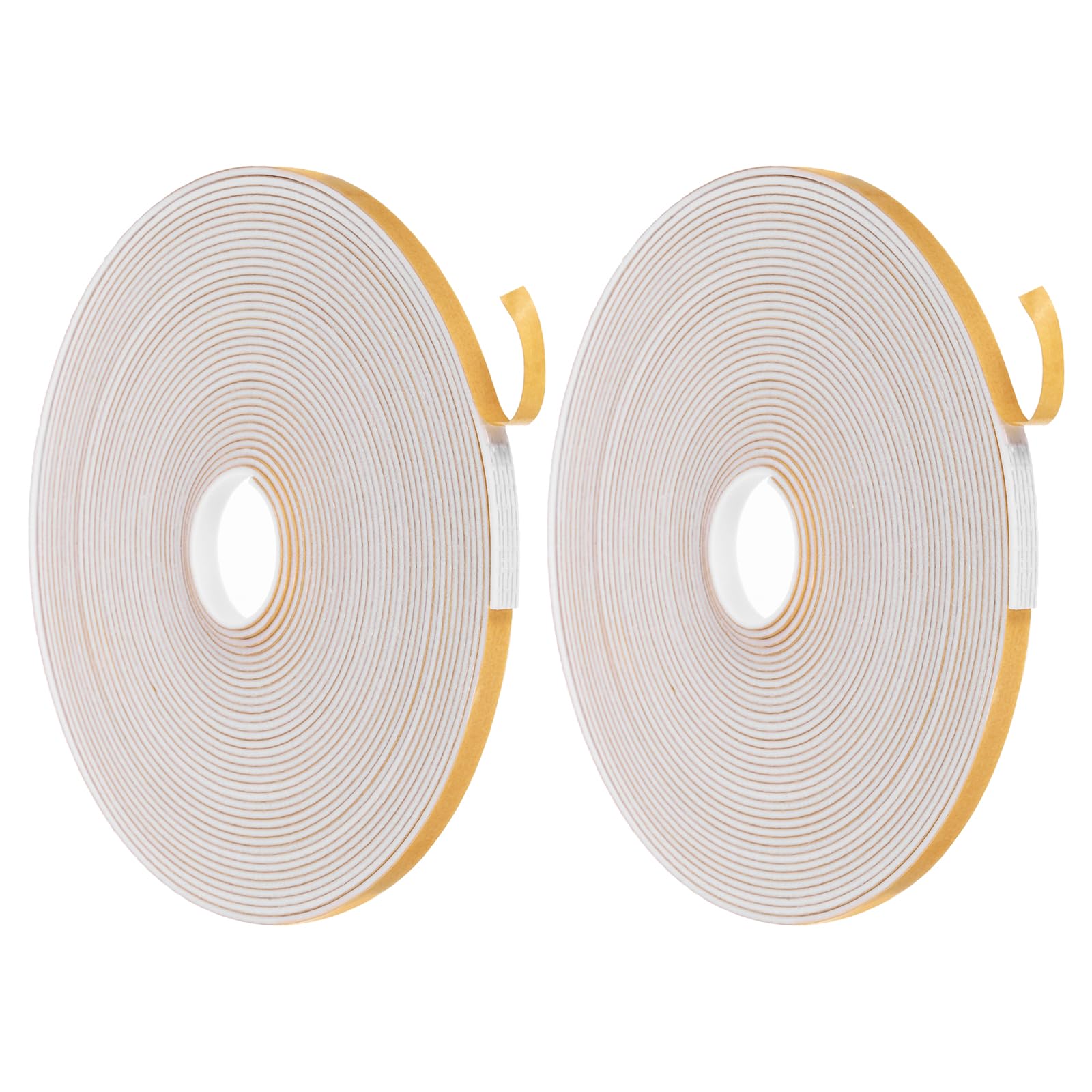 Photo 1 of MECCANIXITY Weather Door Seal Strip Tape, Door Insulation Stripping Single Side Strong Self Adhesive Foam Tape Gap Filler for Door, Window, 1/4 Inch x 1/16 Inch x 32 Feet White