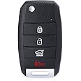 Aichiyu Flip Remote Key Fob for Kia Optima 2016 2017 2018 2019 2020 FCC ID: SY5JFRGE04 P/N: 95430-D4010 4 Buttons 434Mhz Keyless Entry Car Control Transmitter
