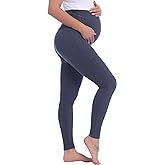 Joyaria Maternity Leggings Over The Belly Cotton Pregnancy Tight Pants Stretchy Comfy Yoga Workout Activewear S-XXL