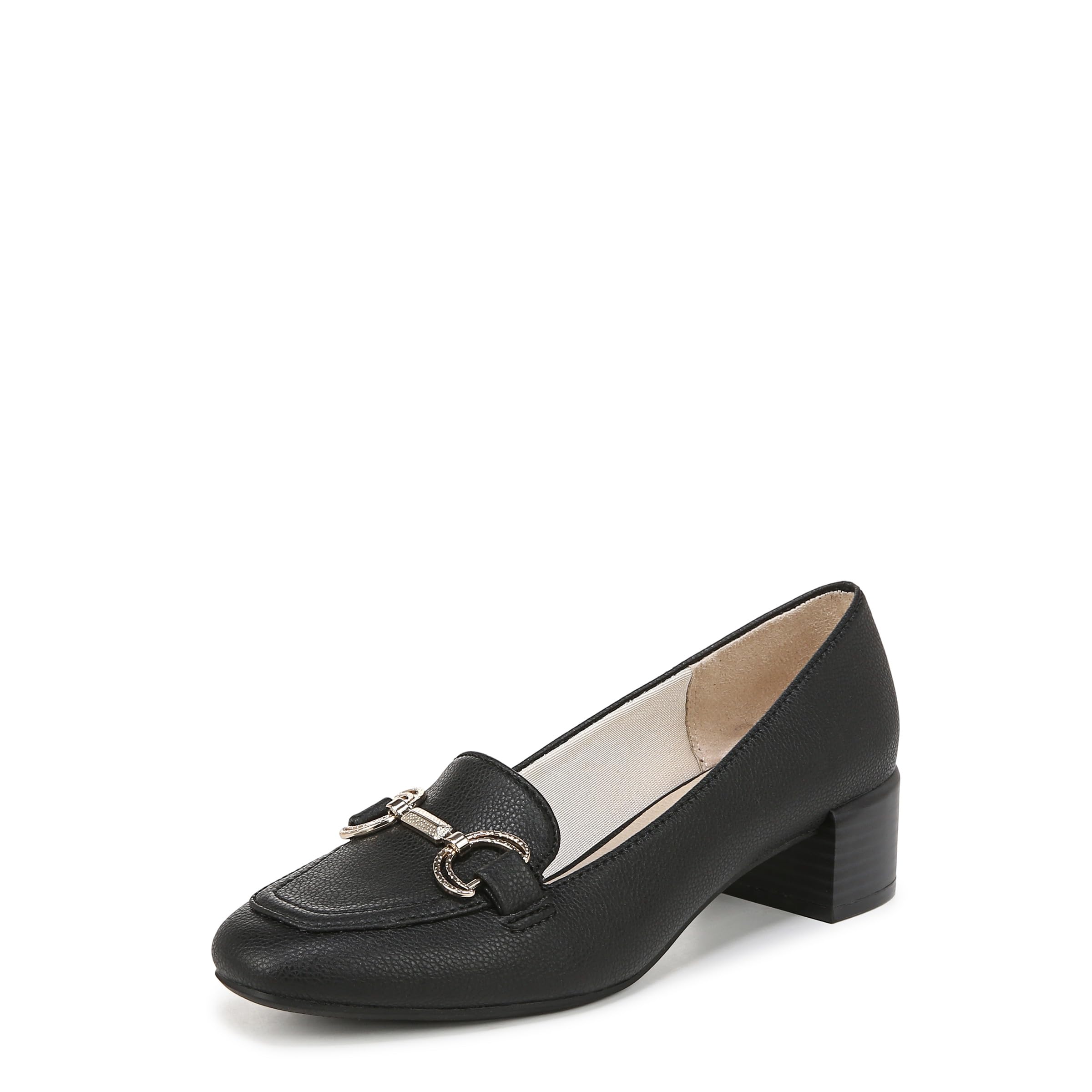 Life Stride Womens Bliss Block Heel Loafer Black 9.5 M