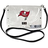Littlearth womens NFL Clear Envelope Purse With Black Fashion Strap