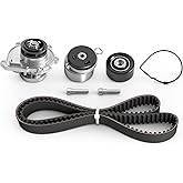 JAVOUKA Engine Timing Belt Kit w/Water Pump for Chevy Cruze Sonic 1.8 12-14 | for Chevrolet Aveo Aveo5 1.6L 2009-2011, Fit for Pontiac G3 1.6L 2009-2010, #TCKWP338 24422964 25195119
