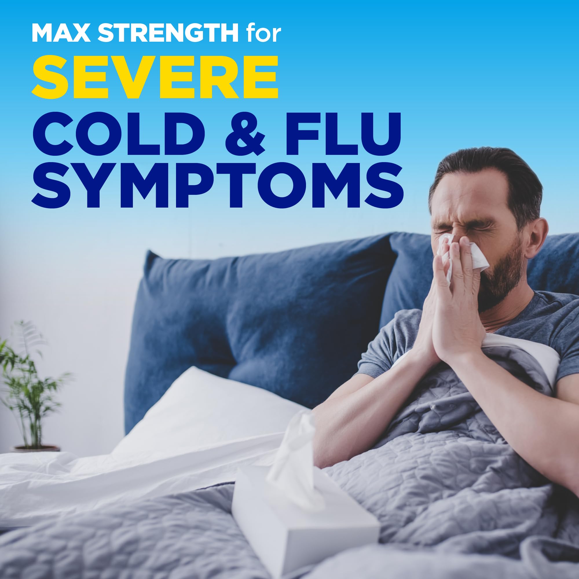 Amazon Basic Care Nighttime Severe Cold & Flu Liquid, Original, 12 fl oz (Pack of 1)