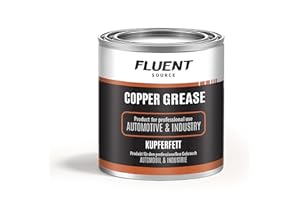 Fluent Source - Copper Grease - Anti-Seize Bolts Battery Terminal Protector High Temp Spark Plug Glow Plug Preventing Stuck Fasteners High Concentration of Copper Brake Pad Turbo Manifolds Bolst 11 oz