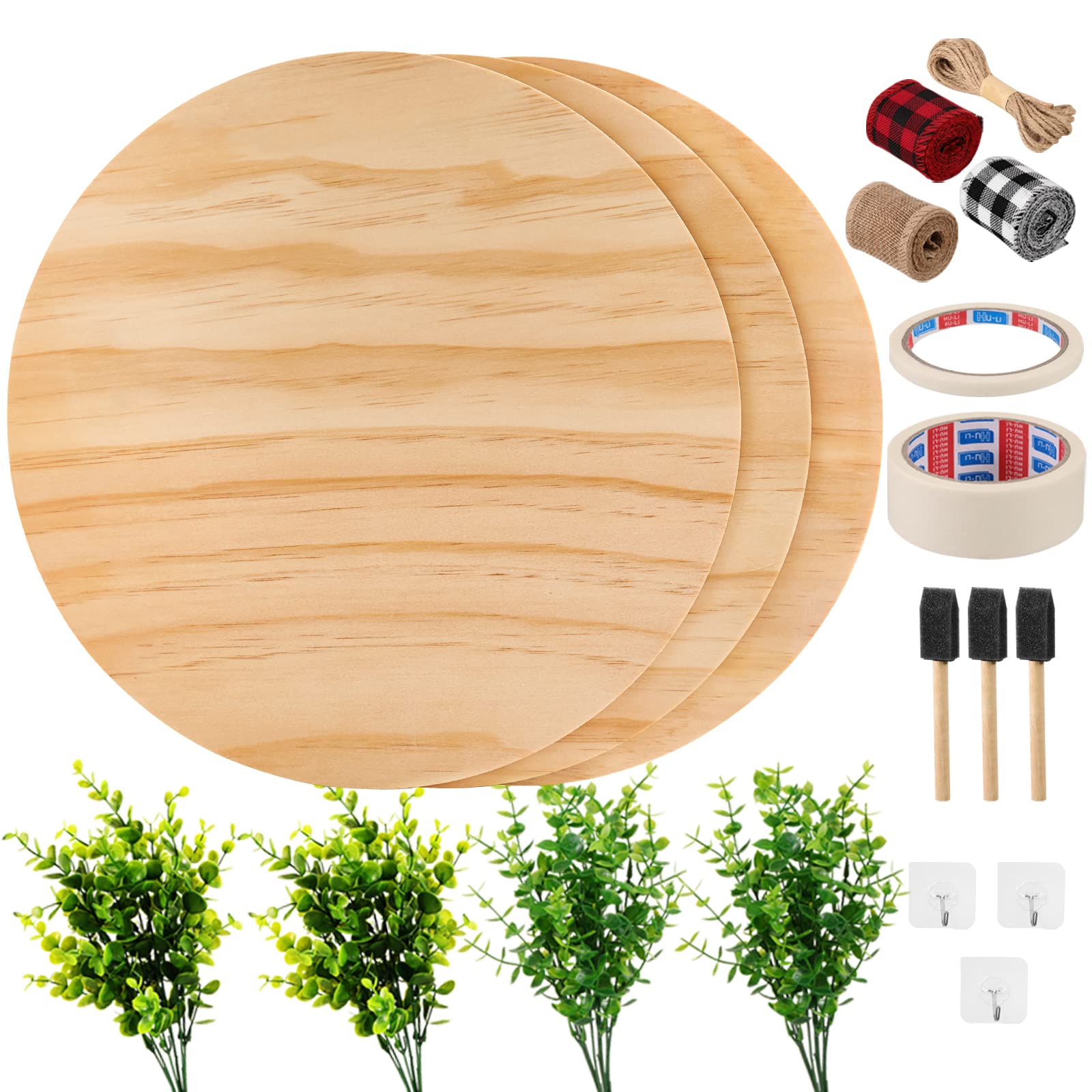 Photo 1 of 2/5 Inch Thick Wood Circles for Crafts,16 Inch Unfinished Wood Rounds,3 Pack Natural Wood Slices for Ornaments, Centerpieces, Pyrography, Door Sign, Painting, DIY Crafts, Wedding,Christmas.