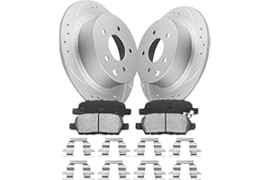 ANPULSERO FIWRILUVX Anpulsero Rear Brake Pads and Rotors Kit Compatible with 2007-2019 Nissan Sentra, 2002-2023 Nissan Altima (2019-2023 with Manual Parking Brake) - Rear Brake Rotors 291.5mm(11.5in) - Geomet Coated