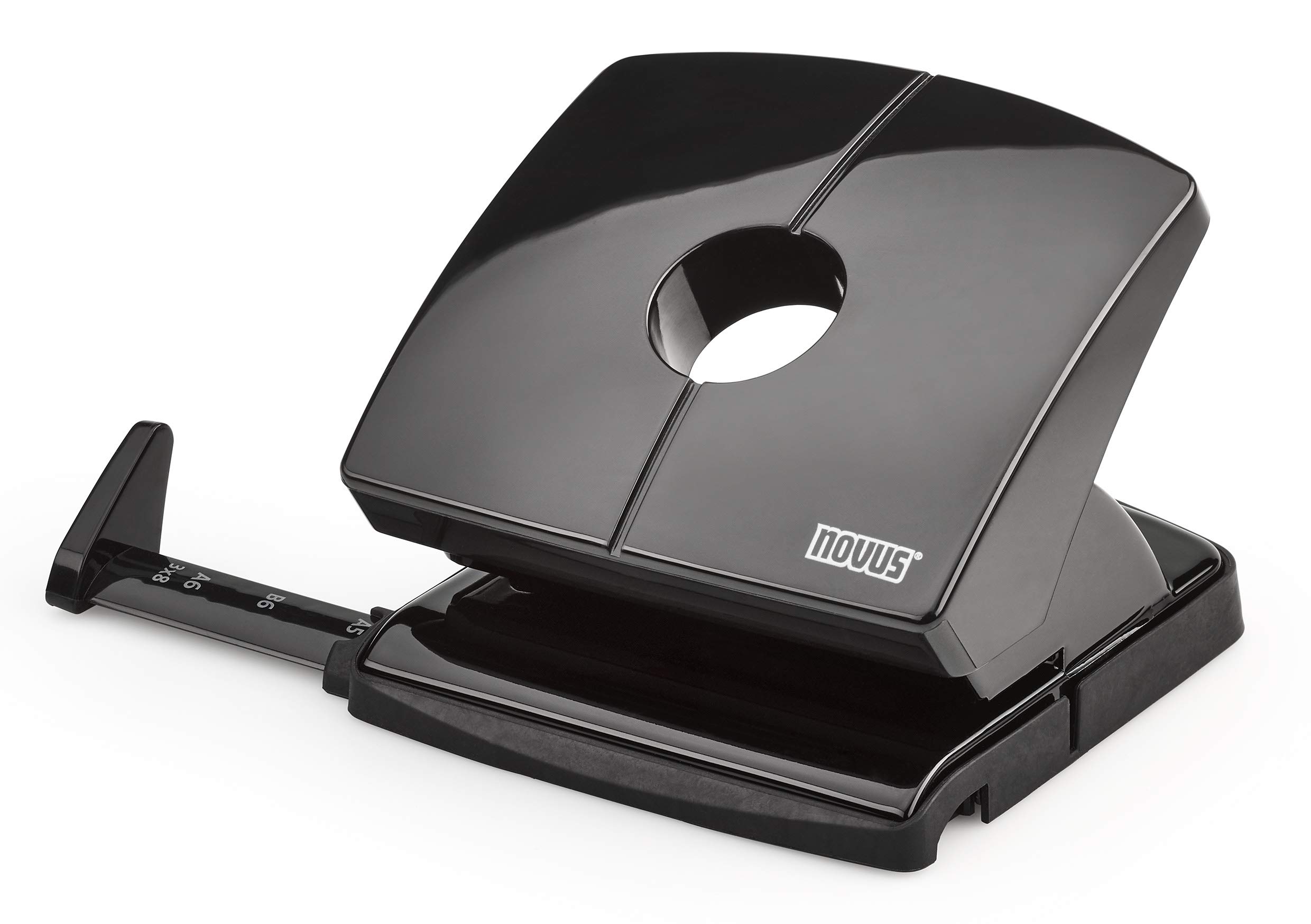 Novus B 220 Paper Hole Punch 20 Sheets with Stop Rail Metal/Plastic Black