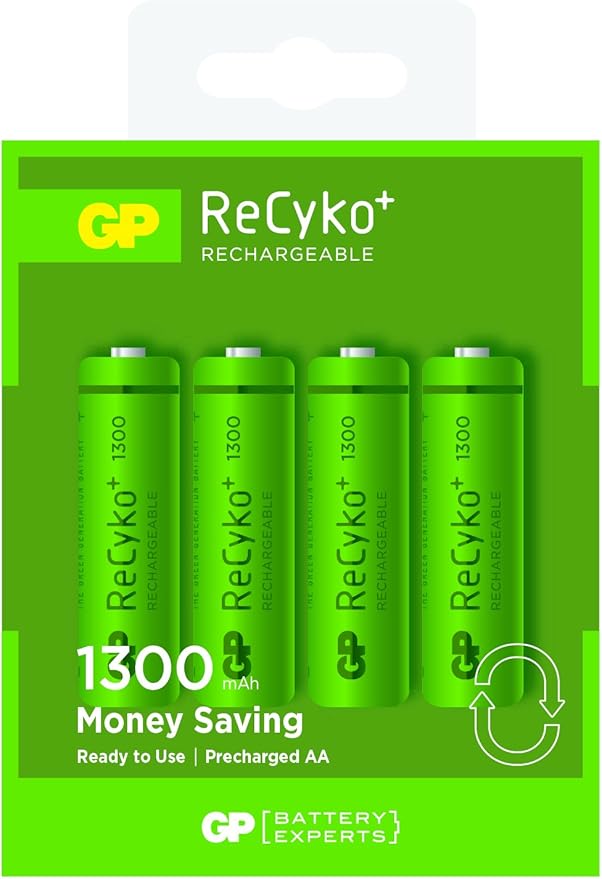 GP Rechargeable AA 1300 MAH 1.2V Batteries Home Audio