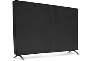 kwmobile Dust Cover for 43" TV - Fabric Case TV Protector for Indoor Flat Screen TVs - Black