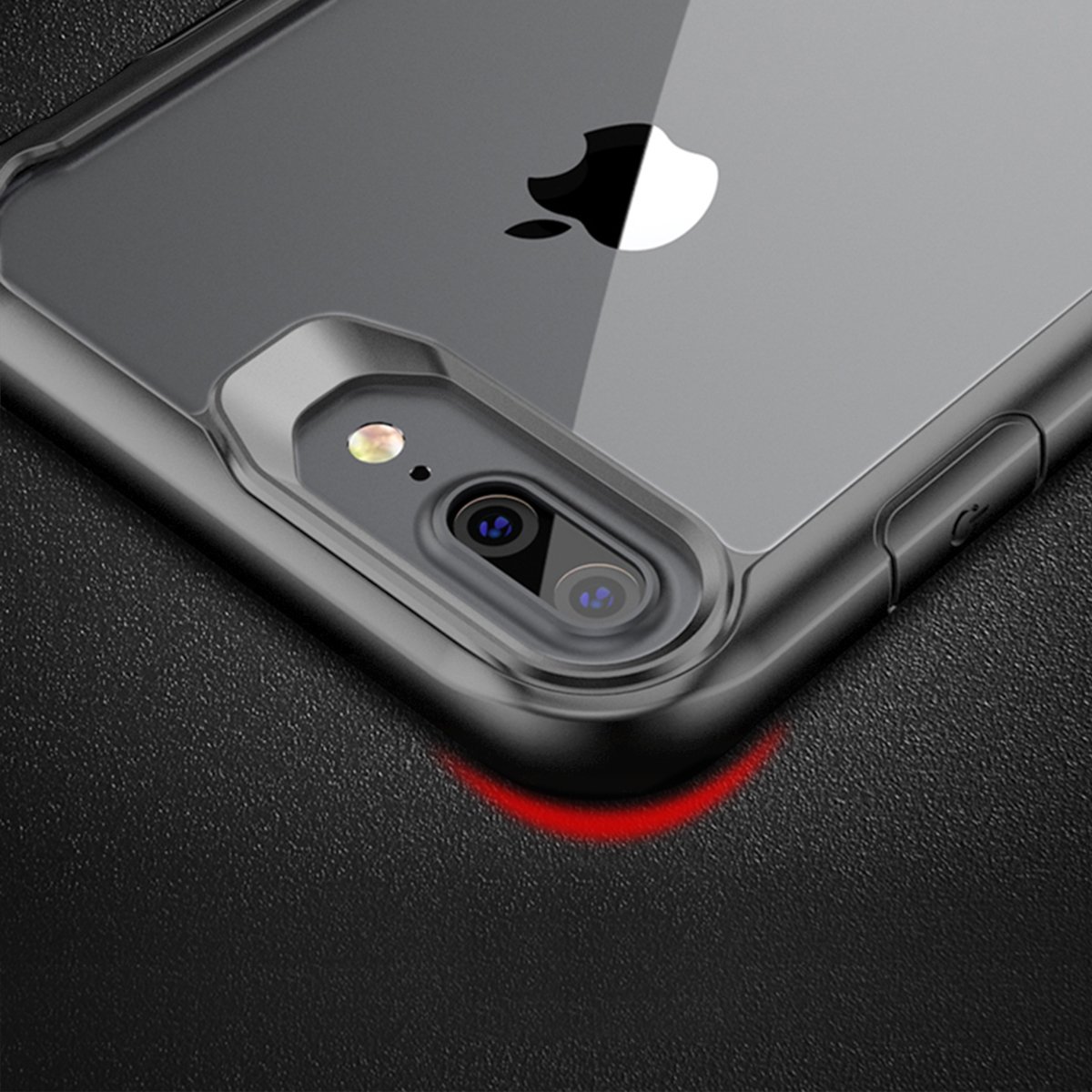 Clear iPhone case,VIEE Slim Fit Soft TPU Rubber Bumper with Clear PC Hard Back Protective Shockproof Cover for iPhone 6 Plus/6sPlus/7 Plus/8 Plus 5.5 inch (Grey)