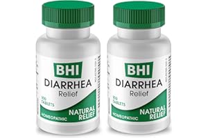 MEDINATURA BHI Diarrhea Relief Fast-Acting Natural Remedy for Mild Diarrhea - 8 Soothing Homeopathic Actives Help Calm Stomach Ache, Gas & Cramps for Women & Men - 100 Tablets (Pack of 2)