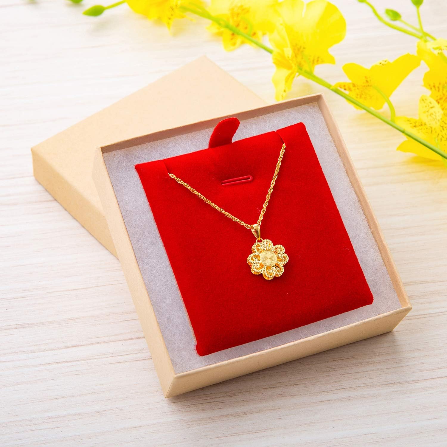 Giftol 20 Pack 3.5x3.5x1 Inch Cardboard Jewelry Boxes,Small Gift Boxes for Jewelry Earrings Necklaces Handmade Bangles Bracelets(Brown): Health & Personal Care