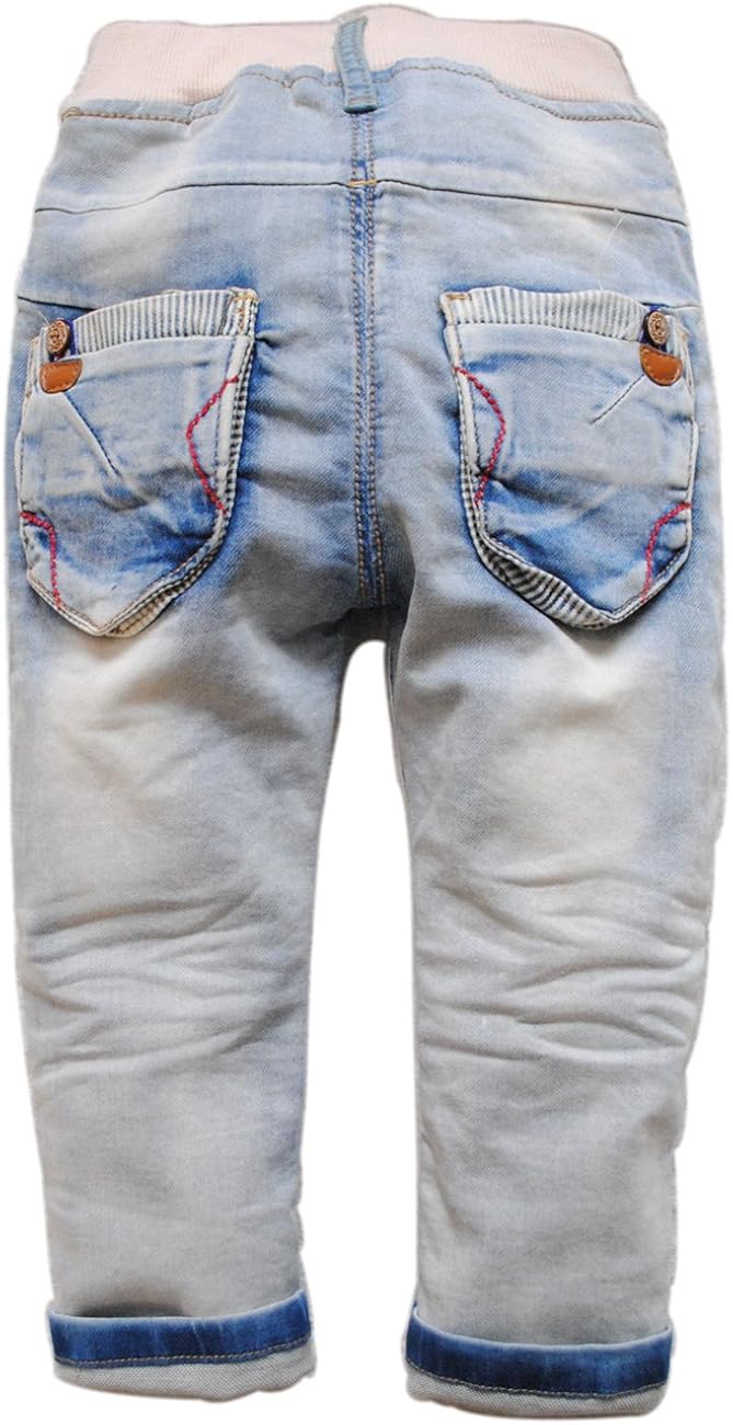 3864 Spring Baby Boys Jeans Soft Denim Light Blue Casual Pants Kids Child Trousers: Clothing
