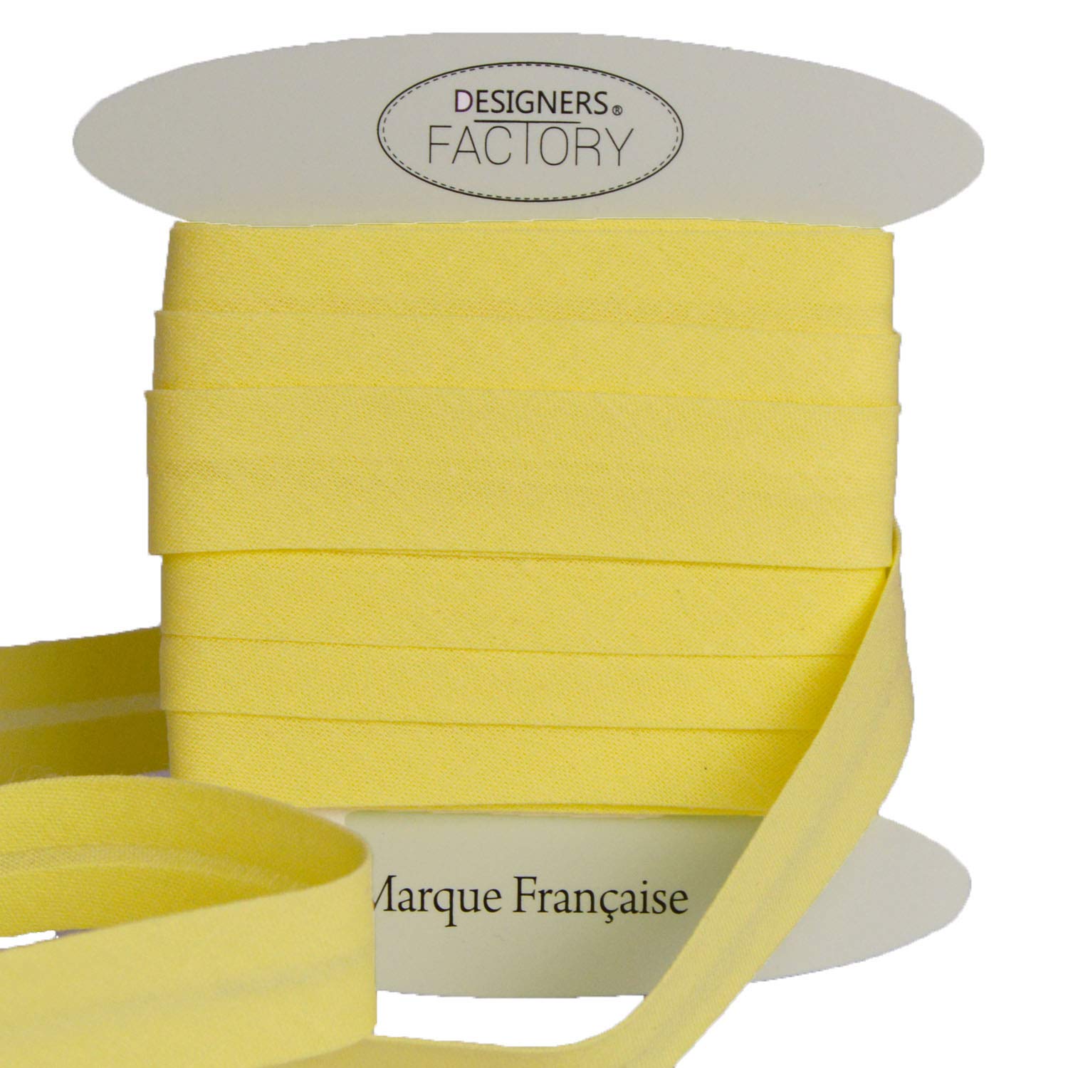 designers-factory Beautiful Quality Plain Cotton Bias Binding - Cotton Bias Binding - available in several colours and two sizes (By 5 meters, Yellow)