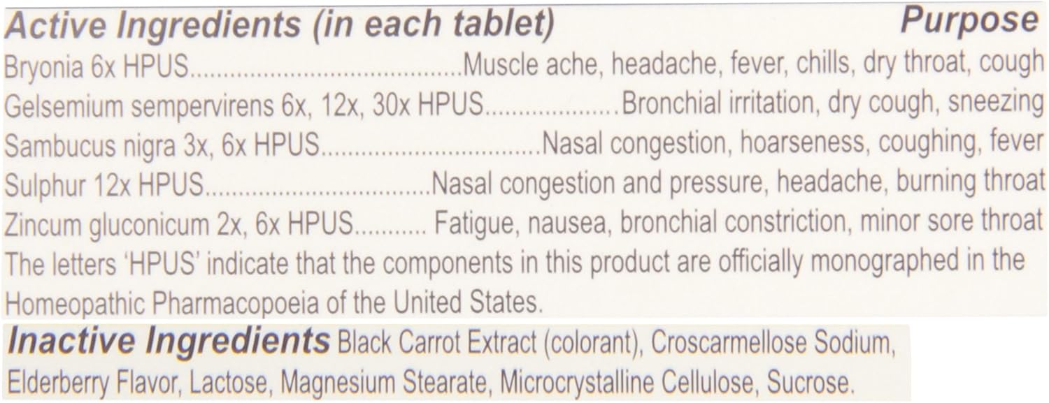 Sambucol Black Elderberry Cold & Flu Relief Tablets 30 ct: Health & Personal Care