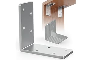 Wuno Shop（8 Pcs） L Drackets Heavy Duty,90 Degree Angle Dracket,Galvanized Corner Brace, Angle Iron,for Wood 90 Degree L Shape Bracket,3"x3"Metal Angle Shelf for Wood Beams FramingFence--Steel