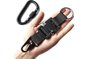 ONE WVW PIN Tactical Key Chains for Mens, EDC Gear Clips with HK Clip, Large Military Keychain Molle Accessories