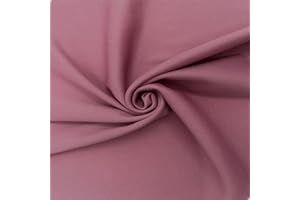 Texco Inc 60" Wide Solid Interlock Lining 100% Polyester Knit 2 Way Stretch/Apparel, Home/DIY Fabric, Party Decoration, Dark Mauve #169 1 Yard