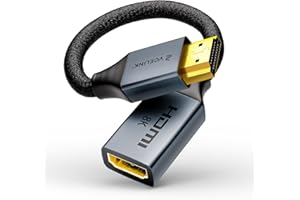 VCELINK 8K Short HDMI Extender Cable 0.6 FT Male to Female, HDMI Extension Cable Support 8K@60Hz, 4K@120Hz/144Hz, HDCP 2.2/2.3, Compatible with Roku TV Stick, HDTV, Game Console, Laptop, 1 Pack